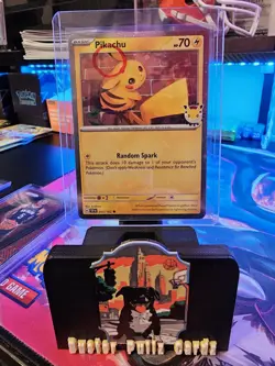 Pikachu 051/162 Pokemon Day STAMPED Cosmos Pokemon Day Promo SWIRL 🌀 - Image 1