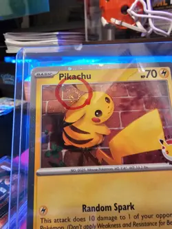 Pikachu 051/162 Pokemon Day STAMPED Cosmos Pokemon Day Promo SWIRL 🌀 - Image 3