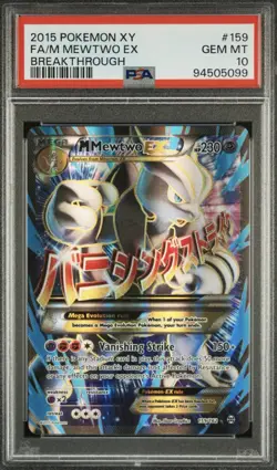PSA 10 Mewtwo EX #159/162 Holo 2015 Pokemon XY Breakthrough (160 Full Art) Nm M - Image 1