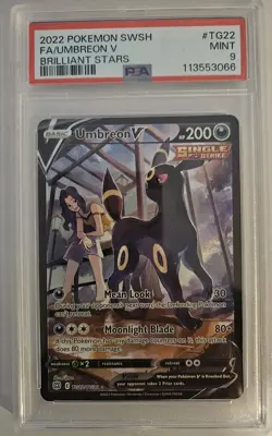 Pokemon SWSH FA/Umbreon v Brilliant Stars 2022 TG22 PSA 9 - Image 1