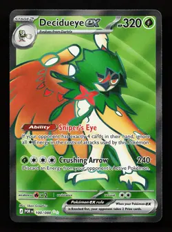 Decidueye ex 100/088 Ultra Rare Perfect Order Pokemon Card - Image 1