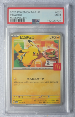 Pikachu 020/M-P PSA 9 - McDonald's Promo 2025 - Pokemon Card Japanese Burger - Image 1