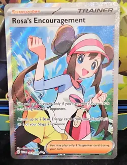 Pokemon TCG Rosa's Encouragement Trainer Full Art Holo 114/088 POR English - Image 1
