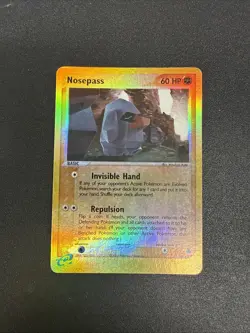 Nosepass - Ruby and Sapphire Reverse Holo Rare - 18/109 Pokemon Tcg Vintage. MP - Image 1