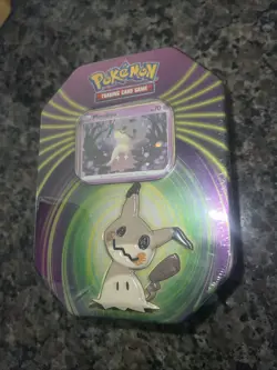 New MIMIKYU Pokemon 2021 Tin FACTORY SEALED 3 Booster Packs - Image 1