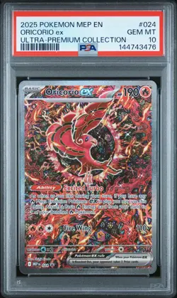 2025 POKEMON MEP EN-ME BLACK STAR PROMO #024 ORICORIO EX PSA 10 - Image 1