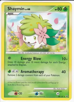 Shaymin 38/127 Rare Platinum Pokemon Moderately Played - Image 1
