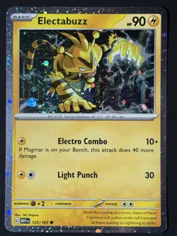 Electabuzz 125/165 Cosmos Holo - SWIRL - Pokemon 151 NM Pokemon TCG - Image 2