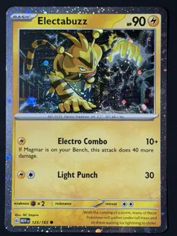 Electabuzz 125/165 Cosmos Holo - SWIRL - Pokemon 151 NM Pokemon TCG - Image 3