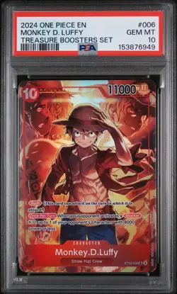 Monkey D. Luffy ST10-006 One Piece Treasure Boosters Set English PSA 10 - Image 1