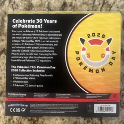 TCG Pikachu 30th Pokemon Day 2026 Mega Evolution Phantasmal Flames 3 Pack Promo - Image 2