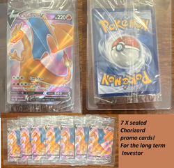 (8) Pokemon Charizard V SWSH050 Champion's Path ETB Promo New, Sealed - Image 1