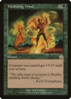 Vitalizing Wind Prophecy HEAVILY PLD Green Rare MAGIC GATHERING CARD ABUGames - Image 1