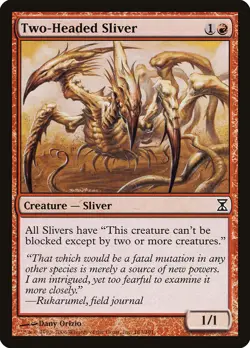 Two-Headed Sliver Time Spiral NM Red Common MAGIC THE GATHERING CARD ABUGames - Image 1