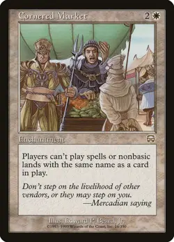 Cornered Market Mercadian Masques NM White Rare MAGIC GATHERING CARD ABUGames - Image 1