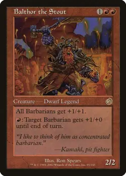 Balthor the Stout Torment NM Red Rare MAGIC THE GATHERING MTG CARD ABUGames - Image 1