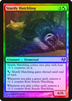 Sturdy Hatchling FOIL Eventide PLD Blue Green Uncommon MAGIC CARD ABUGames - Image 1