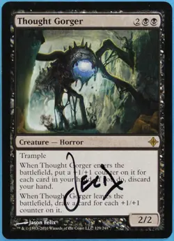 Thought Gorger Rise of the Eldrazi NM Rare Artist Signed CARD (s4216) ABUGames - Image 1