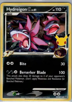 Hydreigon C lv.61 SWSH138 SWSH: Sword & Shield Promo Cards - Pokemon Card - NM - Image 1