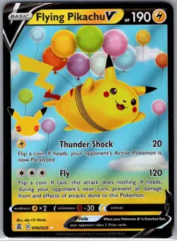 Flying Pikachu V 006/025 Celebrations - Pokemon Card - NM - Image 1