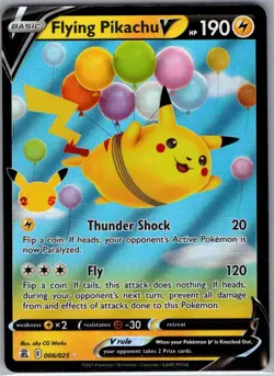 Flying Pikachu V 006/025 Celebrations - Pokemon Card - NM - Image 1