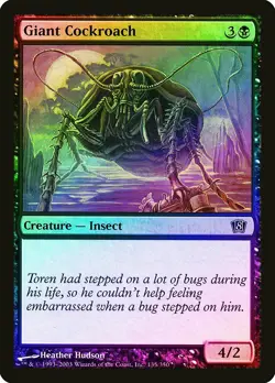 Giant Cockroach FOIL 8th Edition PLD Black Common MAGIC MTG CARD ABUGames - Image 1