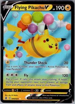 Flying Pikachu V 006/025 Celebrations - Pokemon Card - NM - Image 1