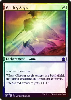 Glaring Aegis FOIL Dragons of Tarkir PLD White Common MAGIC MTG CARD ABUGames - Image 1