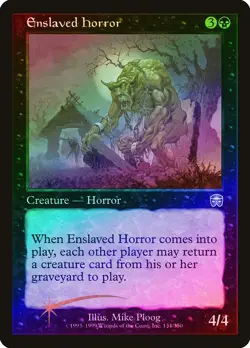Enslaved Horror FOIL Mercadian Masques PLD Black Uncommon MAGIC CARD ABUGames - Image 1