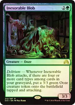 Inexorable Blob FOIL Shadows over Innistrad PLD Green Rare MTG CARD ABUGames - Image 1