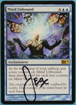 Mind Unbound Magic 2012 / M12 NM Blue Rare Artist Signed CARD (s4191) ABUGames - Image 1