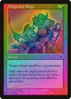 Misguided Rage FOIL Scourge PLD Red Common MAGIC THE GATHERING CARD ABUGames - Image 1