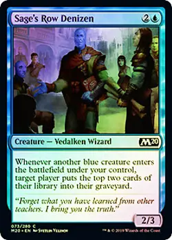 Sage's Row Denizen FOIL Core Set 2020 / M20 NM Blue Common MAGIC CARD ABUGames - Image 1