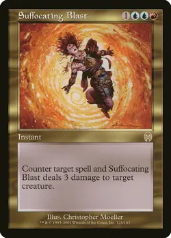 Suffocating Blast Apocalypse NM Blue Red Rare MAGIC GATHERING CARD ABUGames - Image 1