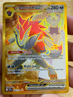 Pokemon TCG N's Zoroark EX Hyper Rare Holo Card 189/159 Sv09: Journey Together - Image 1