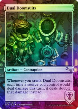 Dual Doomsuits FOIL Unstable MINT Artifact Rare MAGIC GATHERING CARD ABUGames - Image 1