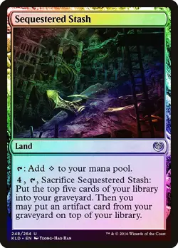 Sequestered Stash FOIL Kaladesh PLD Land Uncommon MAGIC MTG CARD ABUGames - Image 1