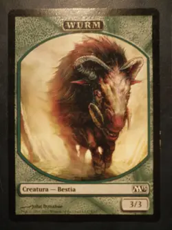 mtg magic m13 beast token italian MISPRINT wrong name WURM jeton bete guivre - Image 1