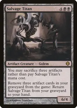 Salvage Titan Shards of Alara NM Artifact Black Rare MAGIC MTG CARD ABUGames - Image 1