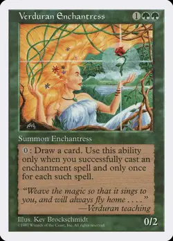 Verduran Enchantress 5th Edition NM Green Rare MAGIC THE GATHERING CARD ABUGames - Image 1