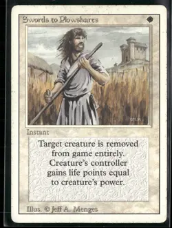 Magic: The Gathering Instant Swords to Plowshares Uncommon Revised HP - Image 1