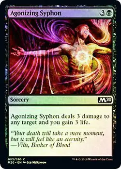 Agonizing Syphon FOIL Core Set 2020 / M20 NM Black Common MAGIC CARD ABUGames - Image 1