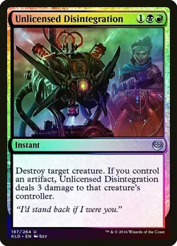 Unlicensed Disintegration FOIL Kaladesh PLD Black Red Uncommon CARD ABUGames - Image 1