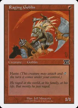 Raging Goblin Battle Royale NM Red Common MAGIC THE GATHERING CARD ABUGames - Image 1