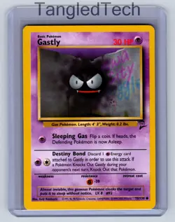 Pokemon Gastly 075/130 Base Set 2 Vintage English Near Mint - Image 1