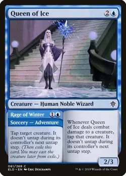 Queen of Ice / Rage of Winter FOIL Throne of Eldraine NM Common CARD ABUGames - Image 1