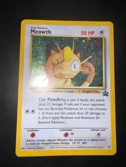 Pokemon Meowth Game Boy Black Star Holo Promo #10 Eng - Image 1