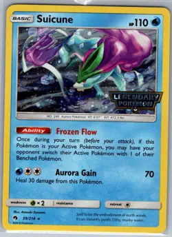 Suicune 59/214 Legendary Stamp SM - Lost Thunder - Pokemon Card - NM - Image 1