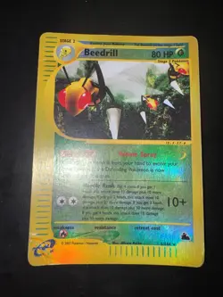 2003 Pokemon Skyridge Beedrill Reverse Holo #5/144 Eng - Image 2