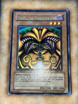 Yugioh Exodia the Forbidden One LOB-124 1st Ed Wavy Lower Name Error NA Print - Image 1